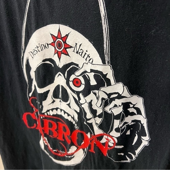 Pro Wrestling Tees Cabron skull graphic, black, 100% Cotton, size L - Picture 3 of 7